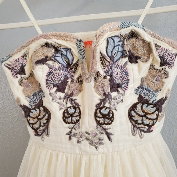 Free People Floral Bodice Mini dress, size 4 - Picture 3 of 8